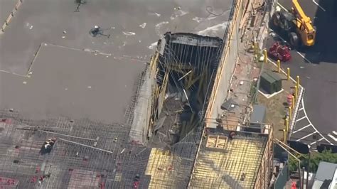 8 construction workers injured as building partially collapses during concrete mishap in New Haven